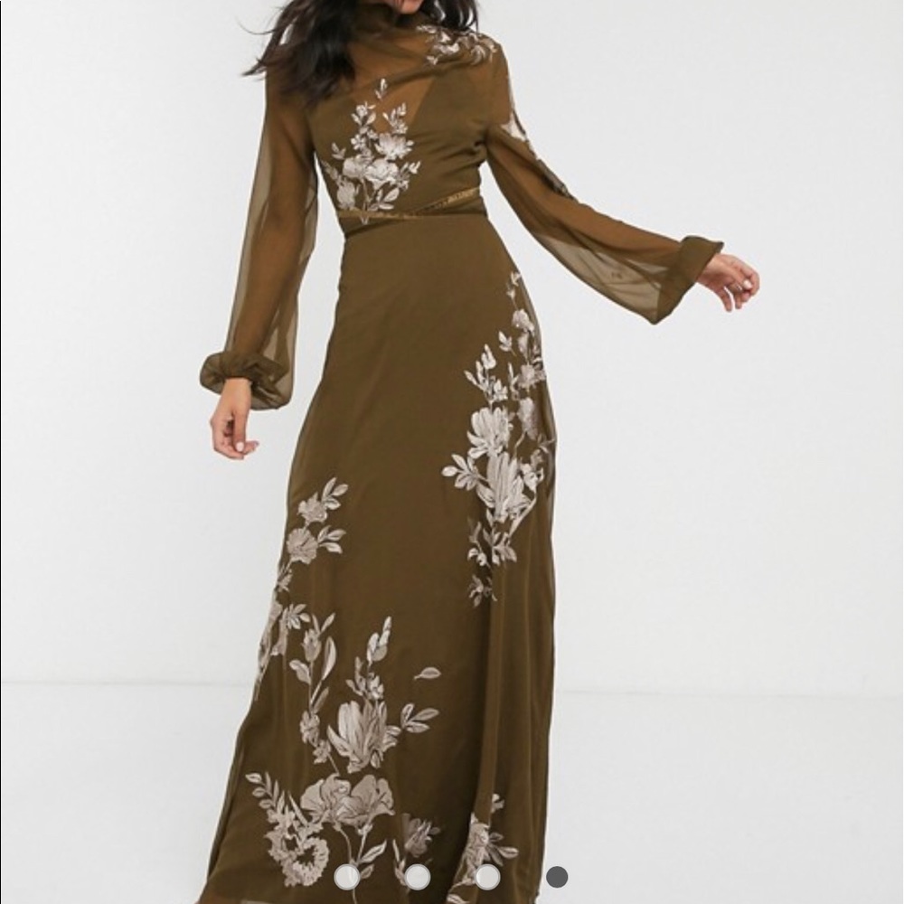 NWT Asos Olive Maxi Dress